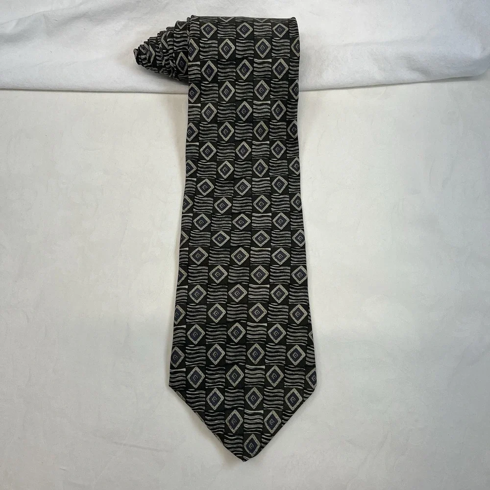 Daniel Hechter Men's Patterned Silk Vintage Neck Tie 57